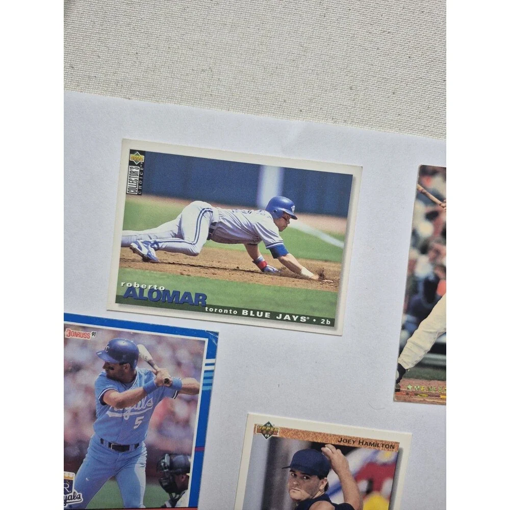 MLB Star Card Lot George Brett Roberto Alomar Ryan Klesko Joey Hamilton 6 Cards